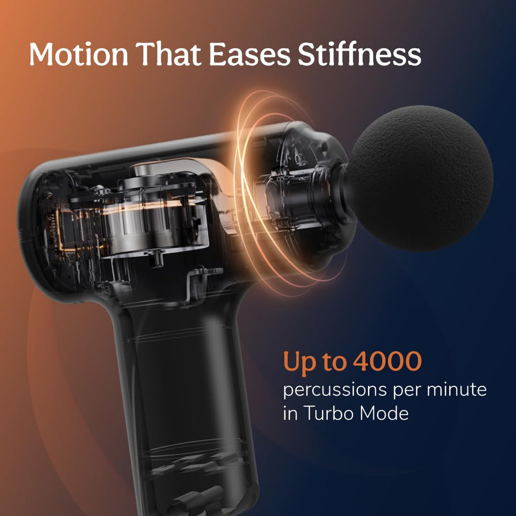 Massager Gun For Full Body Massager [4 Headsl] 6 Speed Mode Massager for Full Body Pain Relief, Muscle Relaxation of Neck, Shoulder, Back, Foot for Men & Women, Black.